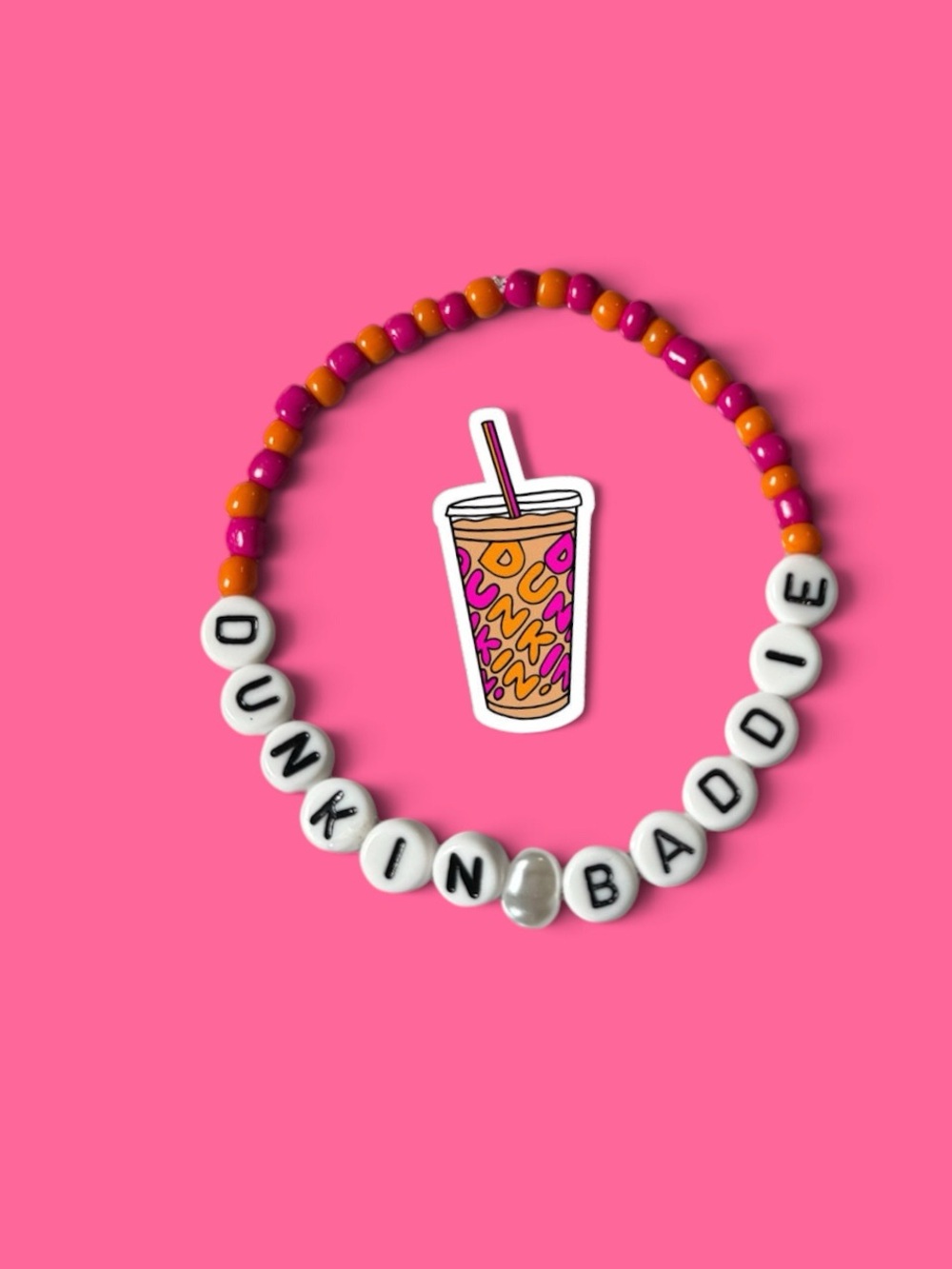 The "Dunkin Baddie" Beaded Bracelet